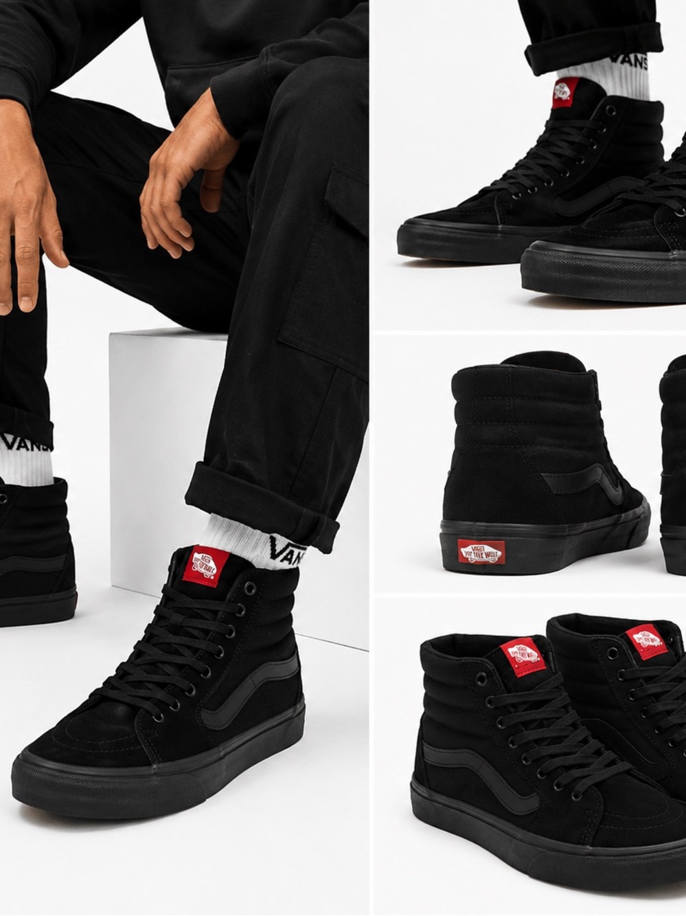Men’s Vans Sk8-Hi Blackout / CC unisex